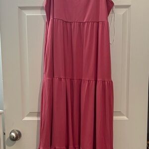 Elegant Pink Sleeveless Dress